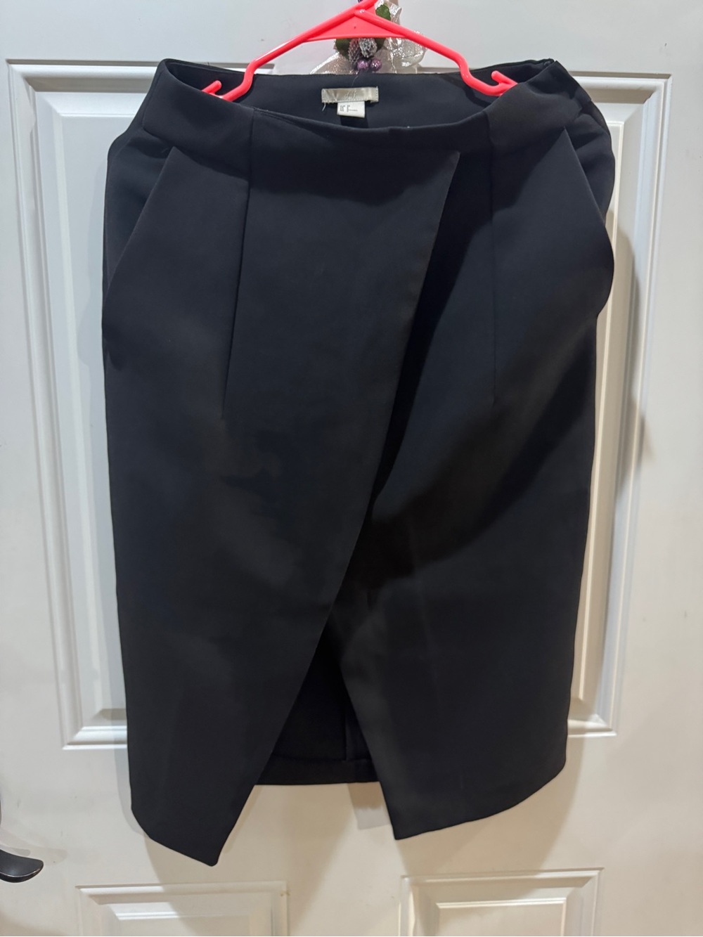 H&M Black Wrap Pencil Skirt